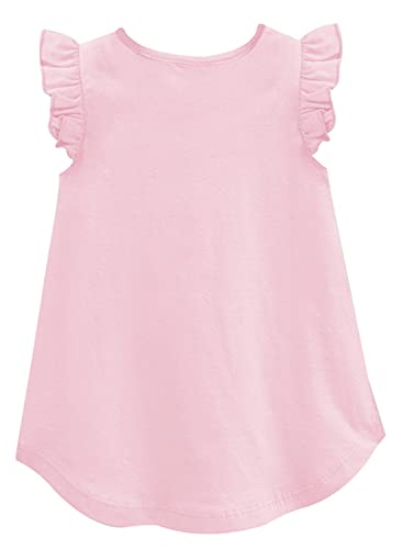 Image of A.T.U.N. (All Things UBER Nice) Girl's Polyester Regular Fit Solid Round Neck Knee Length Regular Top