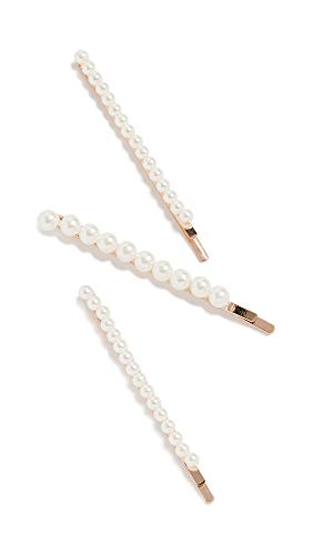SHASHI Women's Riviera Bobby Pin Set, Pearl, Off White, One Size SHASHI Women's Riviera Bobby Pin Set, Pearl, Off White, One Size