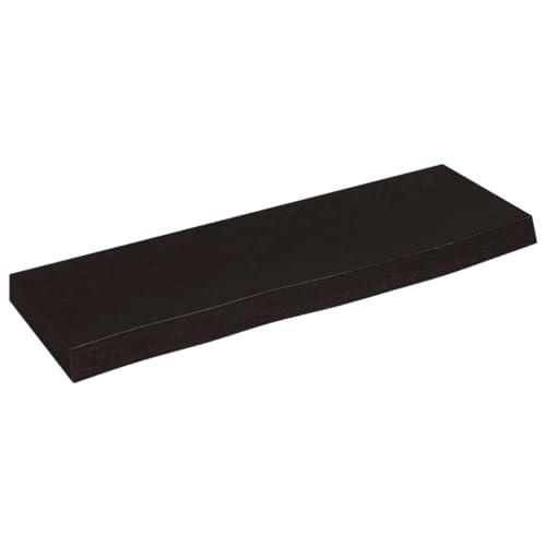 TJROO Estantería flotante hecha a mano, estantería esquinera de madera, decoración para paredes vacías, diseño ahorra espacio, gris oscuro, 60 x 20 x 4 cm