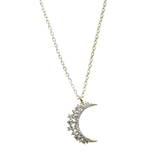 Collier lune cristal pavé 14 carats : le bijou de clavicule anti-ternissement pour mariée