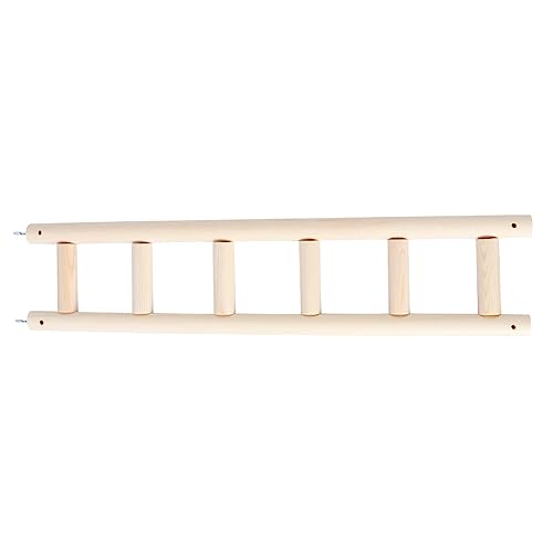 GANAZONO 1pc Bird Cage Stair Pole Parrot Climbing Bird Playing Hammock Large Parrot Ladder Birds Stairs Bird Perch for Parrots Parrot Ladder Bird Cockatiels Wooden Khaki