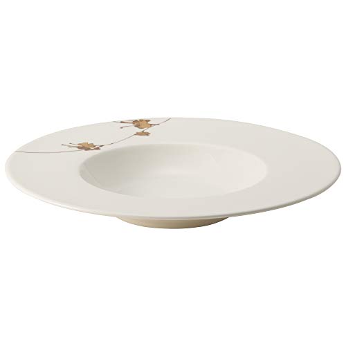 Narumi 51696-5239 Soup Plate, Gold Plants, 9.8 inches (25 cm), Gold, Stylish, Pasta Plate, Rim Plate, Made in Japan