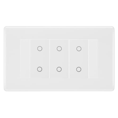 BG Nexus White Moulded Triple Master Touch Dimmer Switch