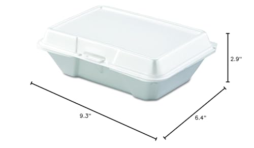 Dart 205HT1 All Purpose Perforated Foam Hinged Container, 9 X 6 Inches (Case of 200)