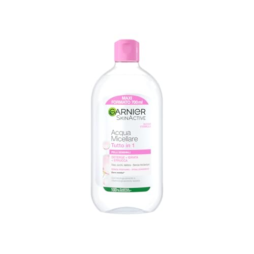 Garnier Pelli Sensitive Micellar Water All in 1, Strucches, Cleansing and Hydrating Risk-Free - 700 ml, Pack of 1