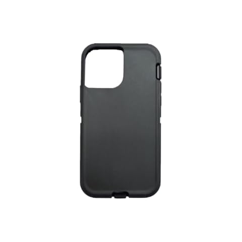 Replacement TPE Rubber Outer Skin Compatible with Otterbox Defender Series Case for iPhone 12/iPhone 12 Pro Black Cover