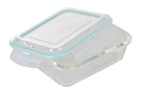 wenco Glasfrischebox 1500 ml – Frischhaltedose aus Borosilikatglas, auslaufsichere Glasdose mit Klickverschluss und Silikondichtung, backofentauglich bis 280°C, gefriergeeignet bis -20°C