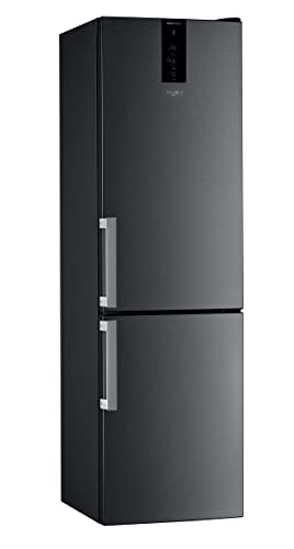 Whirlpool W9 931D KS H 3 - Frigorifero Combinato Libera Installazione, Illuminazione a Led, Tecnologia No Frost, Nero Larghezza 59,5cm, Profondità 65,5cm, Altezza 201,3cm, Classe Energetica D