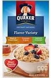 Lower Sugar Instant Oatmeal Variety Pack, 10 Packets/box Maple & Brown Sugar, Cinnamon & Spice, and Apples & Cinnamon