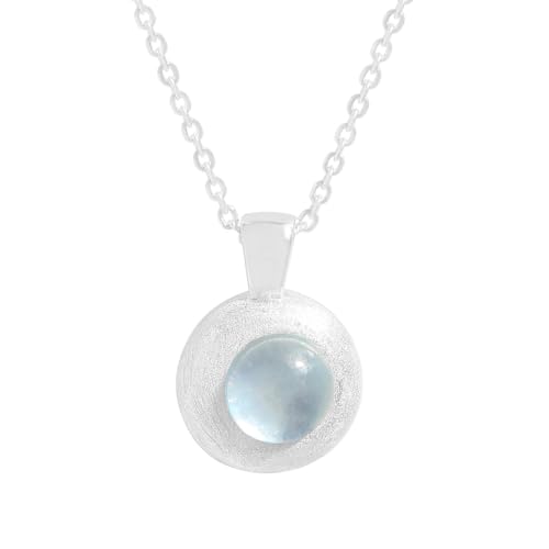 NicoWerk Halskette Damen Silber 925 ? Silberkette Damen mit Anhänger aus Aquamarin Stein, oval, Kette für Frauen - SKE783 für 44,90 EUR bei amazon.de Bild: NicoWerk Halskette Damen Silber 925 ? Silberkette Damen mit Anhänger aus Aquamarin Stein, oval, Kette für Frauen - SKE783 für 44,90 EUR bei amazon.de