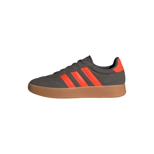 adidas BARREDA Shoes, Zapatos Hombre, Charcoal/Impact Orange/Gum, 44 2/3 EU
