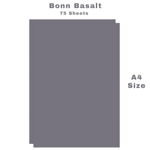 Image of CVANU Premium A4 Color Paper Sheets Bonn Basalt 120 GSM Color Art Papers for Kids DIY Arts and Crafts| Scrapbooking| Card Making (Pack of 75)