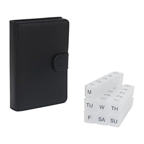 e-Pill 5 Times a Day x 7 Day Large Weekly Pill Organizer, Vitamin and Medicine Pill Box - with Discreet Case Cover