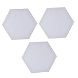 GARIOUANS 3 Stück Sechseckige Baumwoll leinwände Kantenlänge Vorgestrichenes Malbrett für Öl Temperafarben Stabile DIY Kunsttafeln für Künstler Studenten und Hobbymaler Tragbar und