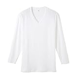 [グンゼ] インナーシャツ YG Cotton 100% シリーズ ダブルホット Vネック9分袖