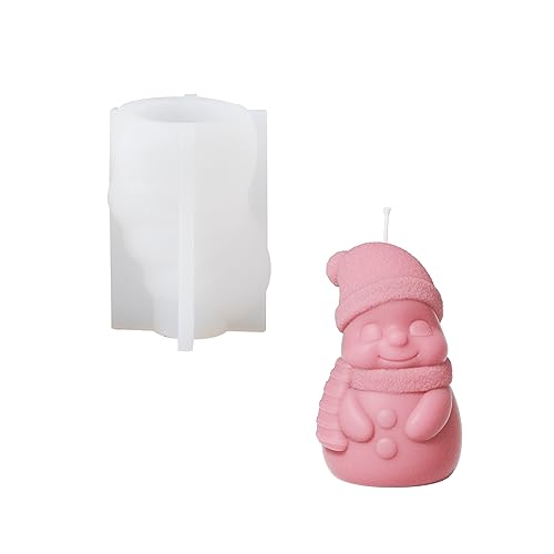 Boowan Nicole Snowy Friends Candle Silicone Molds for Handmade Candle Making Supplies DIY for Home Decor and Christmas Gifting (LZ0616)