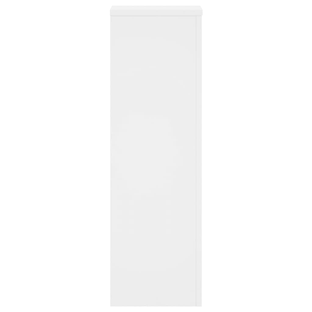Lot de 2 supports de plantes en bois d'ingénierie Blanc 25 x 25 x 80 cm