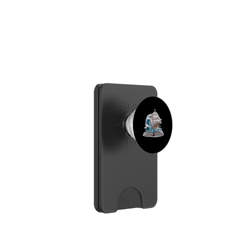 Velero, en, libro, con, olas PopSockets PopWallet para MagSafe