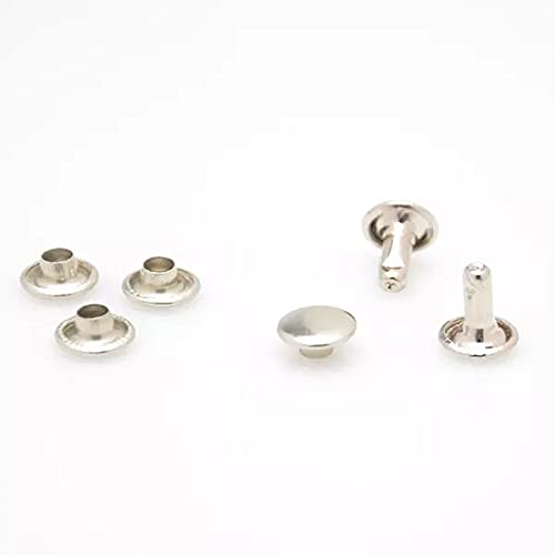 1000 Sets (2000 Pieces) 11mm Double Cap Rivets (Size 123)