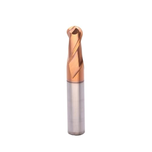Fresas de carburo de tungsteno HRC55 R8 de punta esférica de 2 labios para corte de acero CNC 2