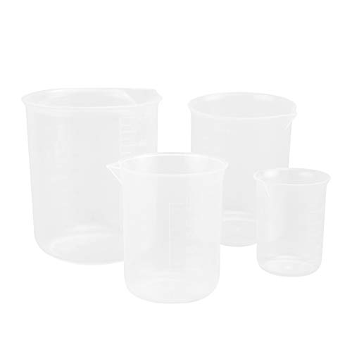 HOLIDYOYO Plastic Graduated Measuring Cups 4 Sizes (50ml 150ml 250ml 500ml) Accurate Tools