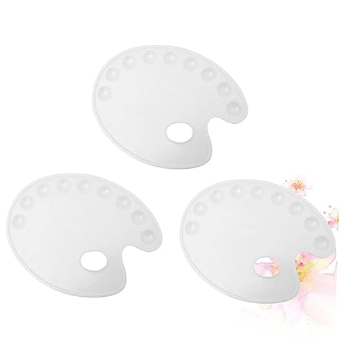 Angoily 3PCS Lightweight Color Mixing Board Portable Art Paint Tray Mixing Palette for Home School and