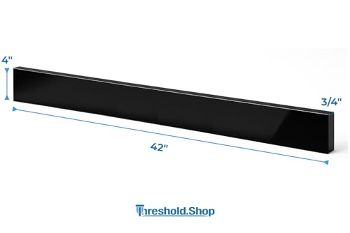 Image of Bathroom Vanity Sink Backsplash /Sidesplash (Super Black Engineered Marble, 4 inch x 42 inch)