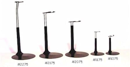 Kaiser Doll Stand 2275 - Black Doll Stand for 11" to 12" Small-Waisted Fashion Dolls - 6 Pack