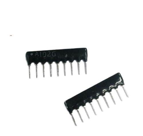 FLEYYXBN 5value*10pcs=50pcs Network Resistor Kit A09 101 471 102 472 103 9PIN Exclusion Resistor 100R 470R 1K 4.7K 10K Ohm Assorted Kit