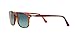 Persol Unisex PO3059S Square Sunglasses, Terra Di Siena/Blue Gradient Polarized, 54 mm