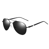 QDLTGBD Gafas De Sol Gafas De Sol Retro Gafas De Sol Gafas De Sol De Día Y Noche Espejo De Rana Conducir Anteojos para Hombres Y Mujeres-Black-a