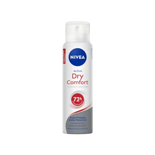 NIVEA Kit Desodorante Aerossol Dry Comfort Feminino 150Ml - 2 Unidades, pacote de 2