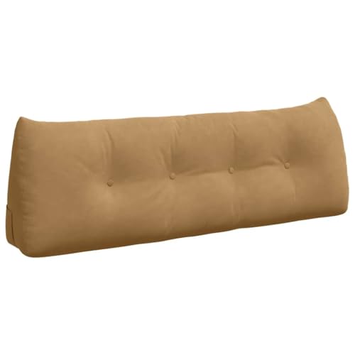 Coussin de dossier contre mal de dos velours marron 140 cm