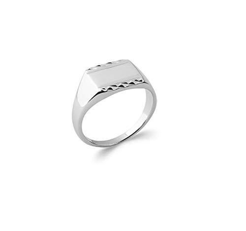 Bague chevalière mixte argent au quotidien style décontracté chic