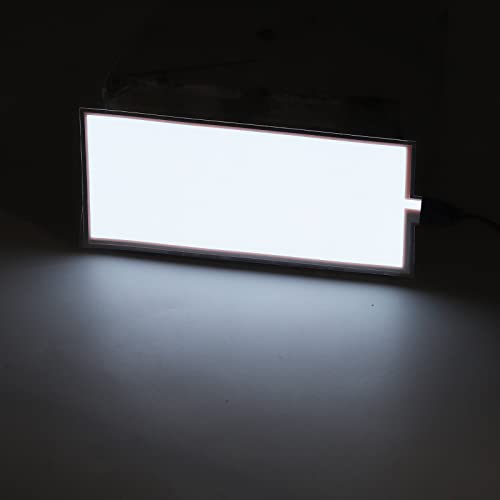 Image of Electroluminescent (EL) Panel Light, DIY EL Panels Cuttable Paper Lamp for Holiday Decoration /Cosplay /Warning, White 2PCS (12cmx5cm)