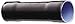 TE CONNECTIVITY RT-555-3/8-2.75-A260-0 HEAT SHRINK BOOT, STRAIGHT, 8.3MM ID, FLU, BLK (1 piece)