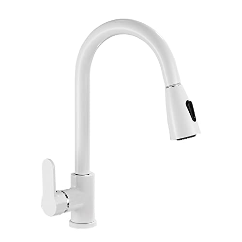 Grifo del fregadero de la cocina de latón duradero con sistema retráctil integrado