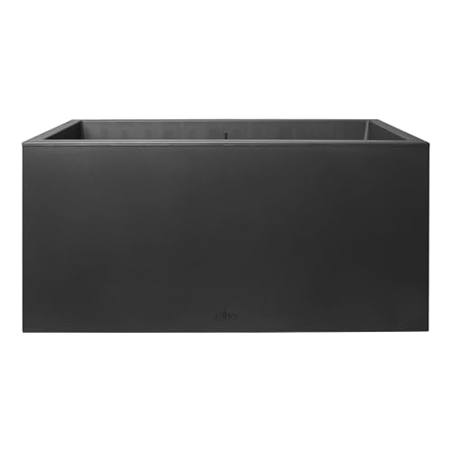 elho Vivo Next Long 80 - Large Planter for Indoor & Outdoor - 100% Recycled Plastic - L 78.0 x H 37.9 cm - Black/Living Black