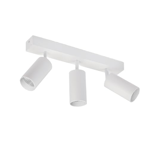TCHAUSGZOZ Tira for el hogar Luces de Dormitorio Alto CRI, Focos LED montados en Superficie for Sala Estar, lámparas Techo antideslumbrantes unidas Tres Cabezales, Pasillo luz cálida(White,10w*2)