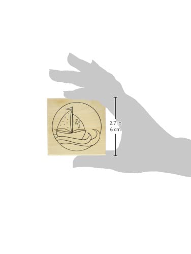 Rayher 28313000, timbro di legno Mein Schiff, 7 x