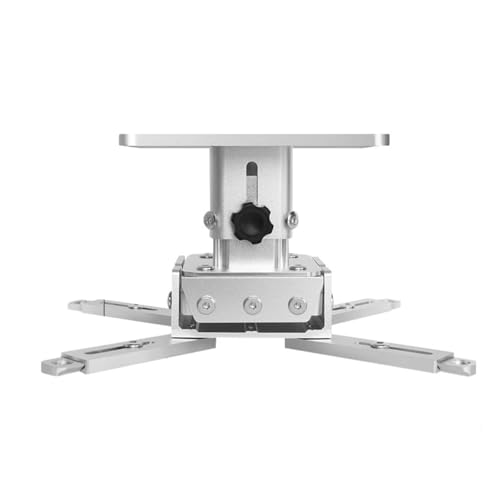 Support vidéoprojecteur en alliage d'aluminium argenté avec bras de fixation télescopique