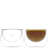 Photo Gallery imagine - bicchiere da latte, fatto a mano, a doppia parete, set di due (6,5 oz/200 ml cappuccino) Photo Gallery imagine - bicchiere da latte, fatto a mano, a doppia parete, set di due (6,5 oz/200 ml cappuccino)