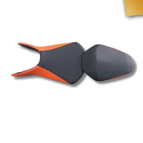 Black Jack Seats Orange Stripe Seat Cover for KTM Duke 200 | Premium Leatherette | Durable & Stylish Bike Accessory-image-17