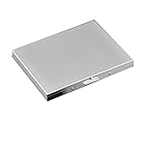 Newin Star Edelstahl -Zigarettenbox Mode einfach extra Slim Cigarette Hülle tragbares Rauchzubehör SM176 Silber, dünne Zigarettenschachtel Vorräte