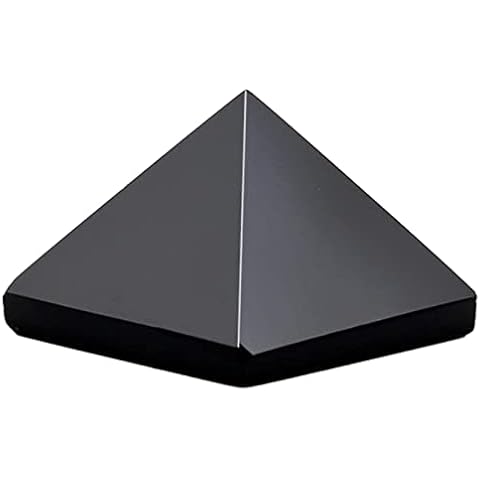 Artistone Crystal Pyramid 2.7inch Black Obsidian Chakra Healing Crystals Stones Pyramids for Meditation Home Decor Energy Protection Gifts Cover