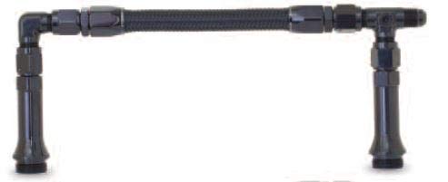 Part Synergy Replacement for Carburetor Fuel Inlet Fitting -08 AN Dual Inlet 7/8-20 Thread Size Black Single Piece - Direct Fit - Sold Individually