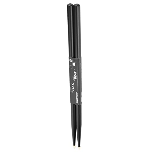 1 par de baquetas 5A para batería, accesorios musicales clásicos asequibles de madera de arce para percusión (Negro) miniatura 1