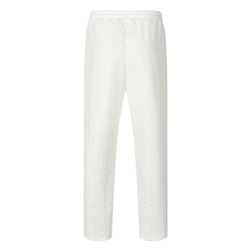 Men's Knitted Textured Sweatpants Straight Leg Lightweight Drawstring Pants Casual Relaxed Fit Trendy Comfy Trousers4
