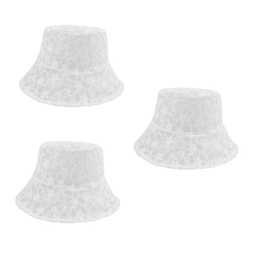 Chapeaux de protection UV en dentelle blanche et chapeau de pêcheur été