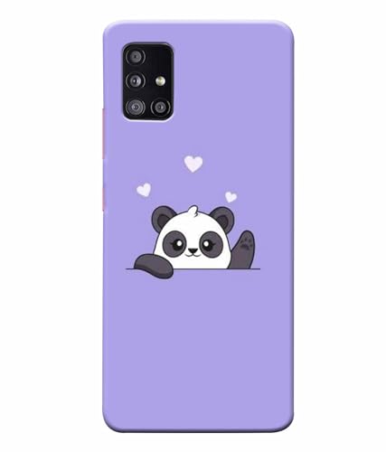 Image of Printed Hard Back Case Cover & Compatible for Samsung Galaxy A71 | Cute Panda Art (Multicolor) - D1182